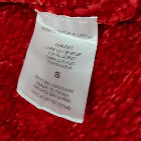 Gibson Latimer Womens Sweater Red Size S Polyester Long Sleeve Cold Shoulder - Picture 6 of 12